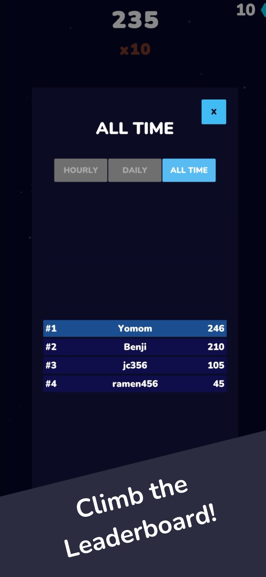 Climb the leaderboard